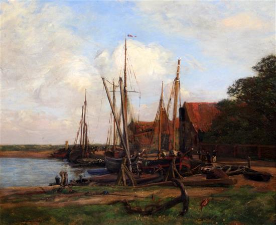 May Furniss (Mrs W. Shackleton) Exh.1898-1940 Blakeney, Norfolk 12.5 x 24in.